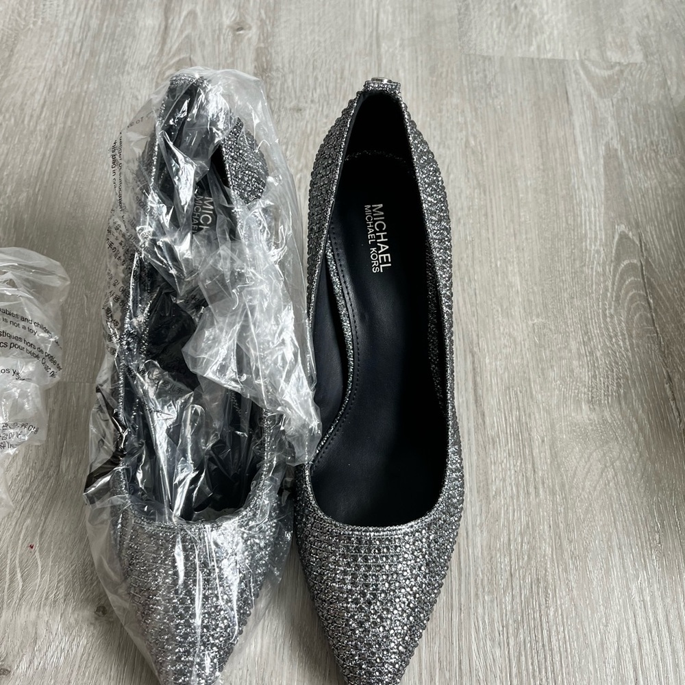 Michael Kors Silver Rhinestone Heels